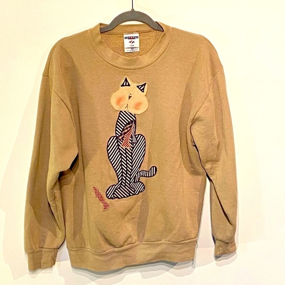 Women's Jerzees Stiched Cat Crewneck - Medium
